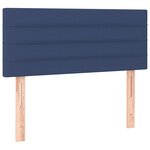 vidaXL Lit à sommier tapissier avec matelas Bleu 80x200 cm Tissu
