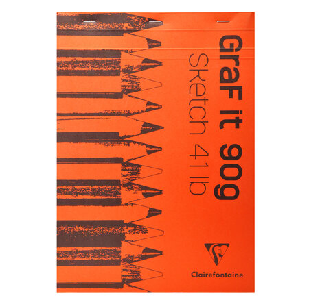 Bloc collé grafit a4 90g 80f blanc clairefontaine