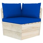 vidaXL Canapé palette à 2 places de jardin avec coussins Bois d'épicéa