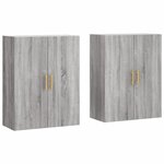 vidaXL Armoires murales 2 Pièces sonoma gris 69 5x34x90 cm