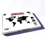 MiMi Innovations Décoration carte du monde murale Bois Marron 130x78cm