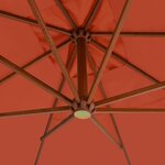 vidaXL Parasol en porte-à-faux avec mât en bois 400x300 cm Terre cuite