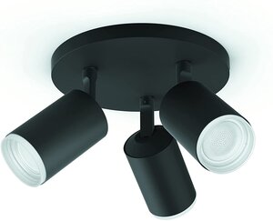 Plate/Spiral Black 3X5.7W 230V Fugato Plate/Spiral Black 3X5.7W 230V, Smart Ceiling Light, Noir, Bluetooth, Led, Gu10, 5,5 W