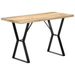 vidaXL Table de salle à manger 120x60x76 cm Bois solide de manguier