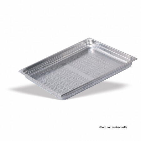 Bac gastro inox gn 2/1 perforé - h 65 mm - pujadas -  - inox