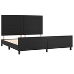 vidaXL Cadre de lit avec tête de lit Noir 180x200 cm Similicuir