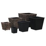 vidaXL Lits surélevés de jardin 3 Pièces Jacinthe d'eau Marron