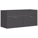 vidaXL Armoire d'évier avec lavabo intégré Gris Aggloméré