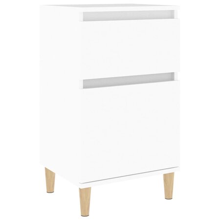 vidaXL Table de chevet blanc 40x35x70 cm