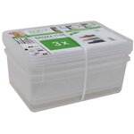 Kit de 3 Boîtes de rangement BEA 11 litres PP OKT