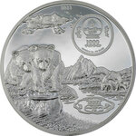 Pièce de monnaie en Argent 1000 Togrog g 62.2 (2 oz) Millésime 2023 Growing Up BROWN BEAR