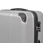 vidaXL Ensemble de valises à roulettes quatre pièces Argenté