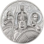 SPARTA 1 onces argent monnaie 5 Dollars Cook Islands 2023