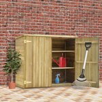 vidaXL Abri à outils de jardin 135x60x123 cm Pinède imprégnée