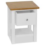 vidaXL Tables de chevet 2 Pièces 36x30x47 cm Bois de chêne massif