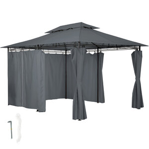 Tectake Tonnelle Emine 4 x 3 m - gris anthracite