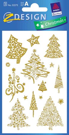 Stickers de noel 'arbres' 2 x 15 stickers avery zweckform