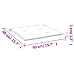 vidaXL Coussins de chaise de jardin lot de 4 motif à carreaux noir