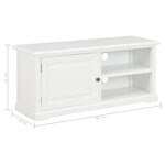 vidaXL Meuble TV Blanc 90 x 30 x 40 cm Bois