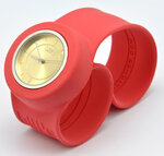 Montre classic bracelet corail et cadran gold sun.