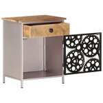 vidaXL Table de chevet 40x30x50 cm Bois de manguier brut