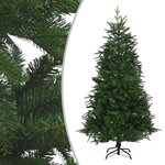 vidaXL Arbre de Noël artificiel avec LED et boules Vert 210 cm PVC PE