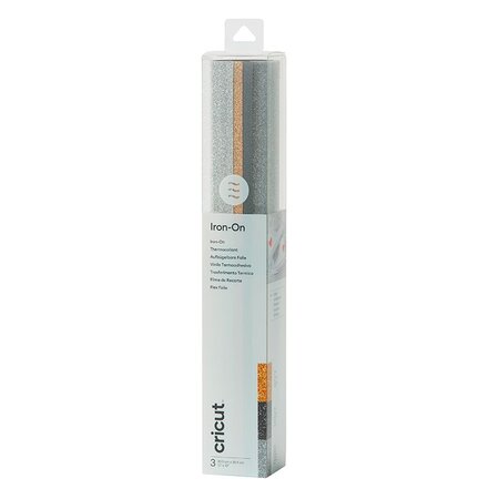 Cricut : Feuilles Flex Thermocollant Pailletés 30 5 cm Doré Argenté Noir