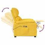 vidaXL Fauteuil de massage Jaune Tissu