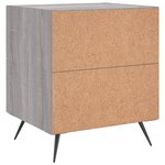 vidaXL Table de chevet gris sonoma 40x35x47 5 cm bois d’ingénierie