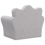 vidaXL Canapé pour enfants Gris clair Peluche douce