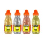 Lot de 4 flacons en 250 ml de Gouache Néfertari Métallique: Or, Argent, Cuivre, Bronze CLÉOPÂTRE