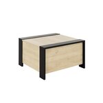 GAMI Table basse bar - Style urbain 6 Décor chataigner et noir - L 78 x P 78 x H 44 cm - AURORA