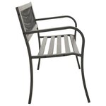 vidaXL Banc de jardin 125 cm Acier Gris
