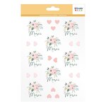 Transfert textile thermocollant A5 - Mariage Merci thème floral
