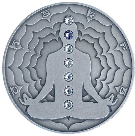 Pièce de monnaie en Argent 2000 Francs g 62.2 (2 oz) Millésime 2021 Chakra AJNA