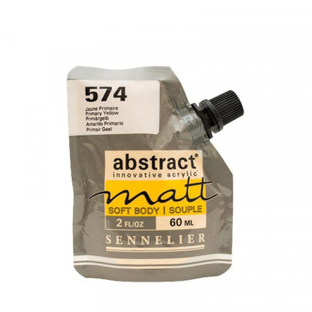 Peinture acrylique abstract matt - jaune primaire - sachet 60ml - sennelier