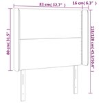 vidaXL Tête de lit à LED Vert 83x16x118/128 cm Tissu