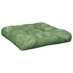 vidaXL Coussin de palette motif de feuilles 50x50x12 cm tissu