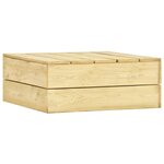 vidaXL Salon de jardin 2 Pièces avec coussins bois de pin imprégné