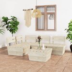 vidaXL Salon de jardin palette 5 Pièces  Bois d'épicéa imprégné