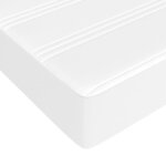 vidaXL Lit à sommier tapissier avec matelas Blanc 200x200cm Similicuir