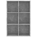 vidaXL Bibliothèque/Buffet Gris béton 66x30x97 8 cm Aggloméré