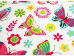 Autocollants - Papillons colorés roses - Dorures et paillettes