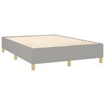 vidaXL Lit à sommier tapissier avec matelas Gris clair 140x200cm Tissu