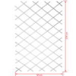 Nature Palissade de jardin 50 x 150 cm PVC Blanc