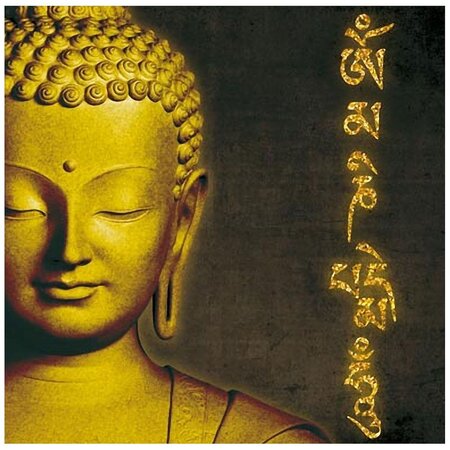 Cadre carré en toile bouddha