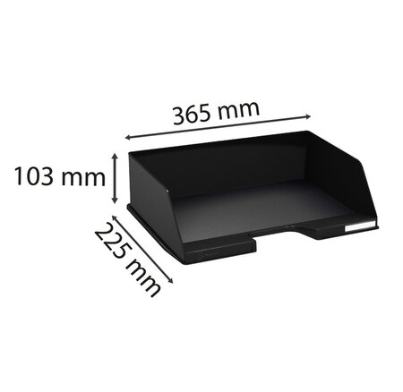 Corbeille À Courrier Combo Maxi À L'italienne Ecoblack - Noir - X 4 - Exacompta