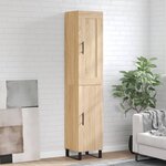 vidaXL Buffet haut Chêne sonoma 34 5x34x180 cm Bois d'ingénierie