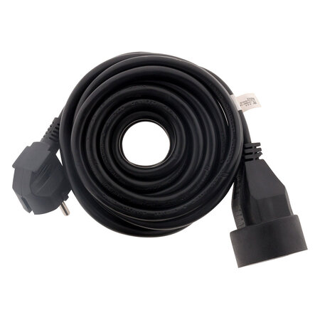 Prolongateur 16A 2P+T HO5VV-F 3G1 5mm² Noir 3m - Zenitech