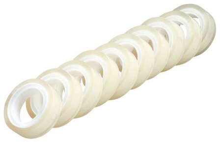 Lot de 10 Ruban adhésif transparent 12 mm x 10 m HERLITZ